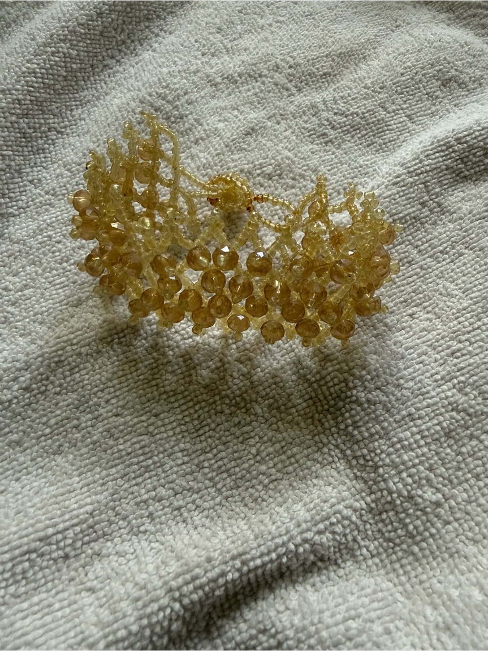 Handcrafted Yellow Beaded Women's Bracelet